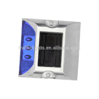 Blue led light aluminum ip68 solar cat eye driveway marker